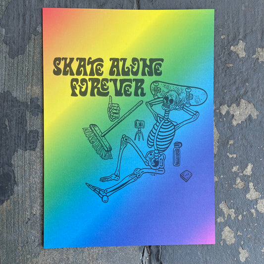 Space Bat Killer Skate Alone Print